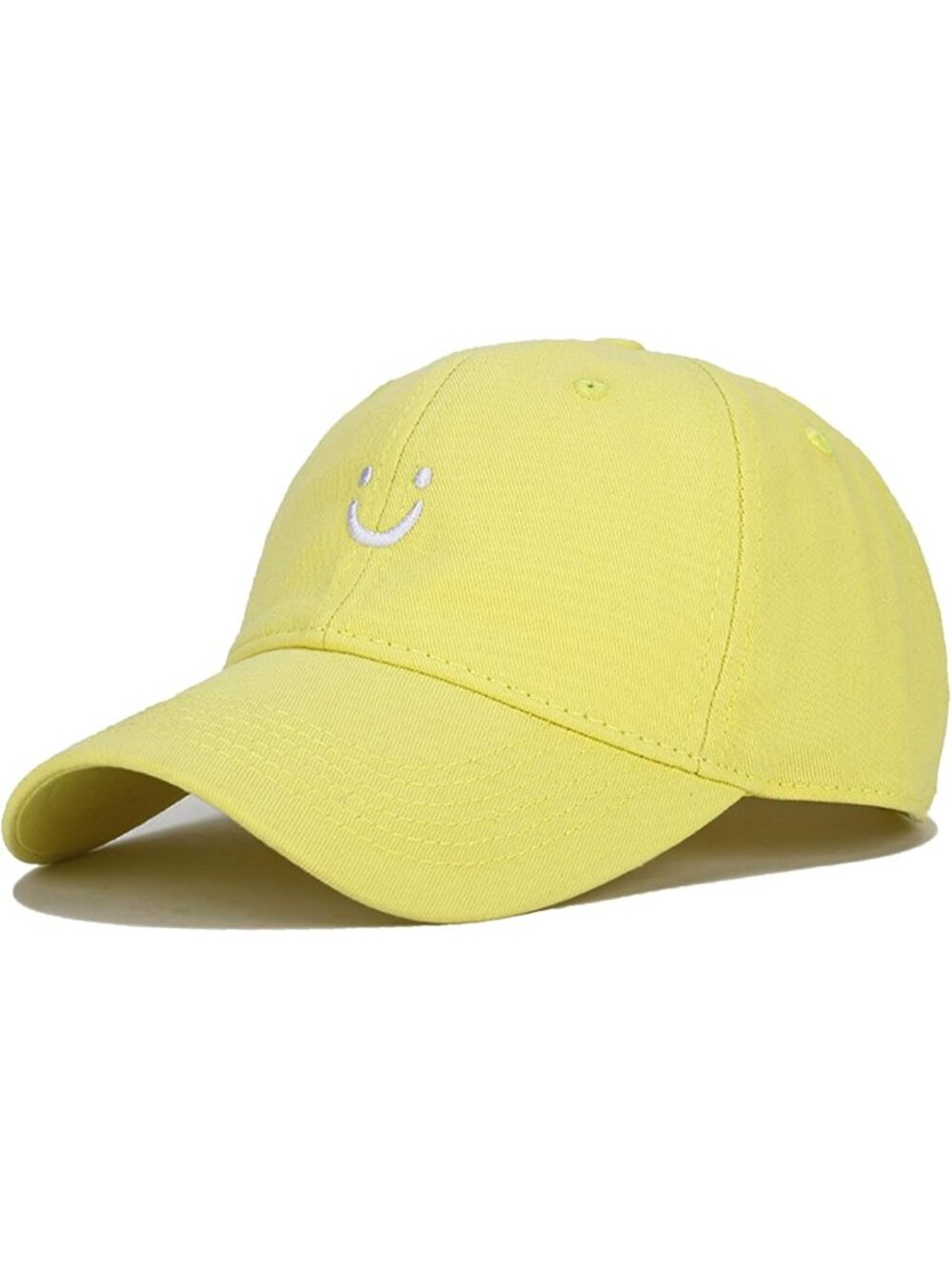 🎃Unisex Yellow Low Profile Adjustable Cotton Dad Hat Smile Face Baseball Caps